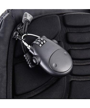 Buy Steel Wire Cable Lock for Motorcycle & Bicycle | Universal Combination Lock for Luggage & Locker (Black) - Buy Online on SooperMarket.com