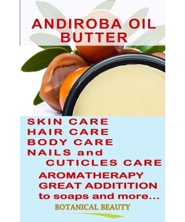 Botanical Beauty Andiroba Oil Butter - Raw Pure Natural Virgin Unrefined Cold-Pressed 16 Fl Oz | Nourish Face Skin Body Hair Lips & Nails - Rich in Vitamin E & C - Buy Online on SooperMarket.com