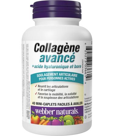 Webber Naturals Advanced Collagen with Hyaluronic Acid and Boron 40 Mini Caplets & Vitamin C Timed Release 1000 mg 150 Tablets For Bones Teeth Immune and Antioxidant Health - Buy Online on SooperMarket.com