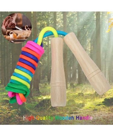 Adjustable 260 cm Skipping Rope for Kids - Wooden Handle Jump Rope for Boys & Girls - Perfect for Active Play - Buy Online on SooperMarket.com