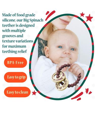 BigSpinach Christmas Silicone Teether - Candy Chocolate Ring Teething Toy - Buy Online on SooperMarket.com
