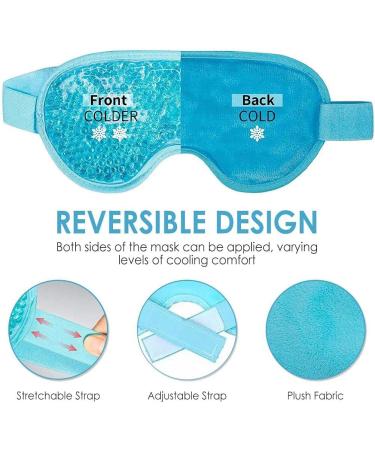 Cooling Eye Cover Durable Sleep Eye Cover for Eye Care Reusable Washable Gel Bead Eye Cover for Dark Circles and Eye Bags Hot Cold Compress Eye Mask for Puffiness Migraines Eye Surgery(sky blue) - Buy Online on SooperMarket.com