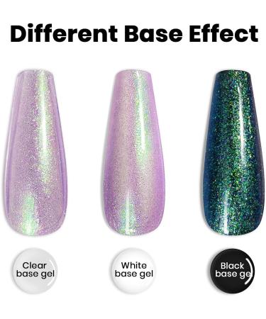 Pearl Shell Glitter Gel Polish - Color Changing Reflective Sparkle Clear Pastel Nail Gel - 7.5ml - UV/LED Cured - Nail Art Manicure - Buy Online on SooperMarket.com