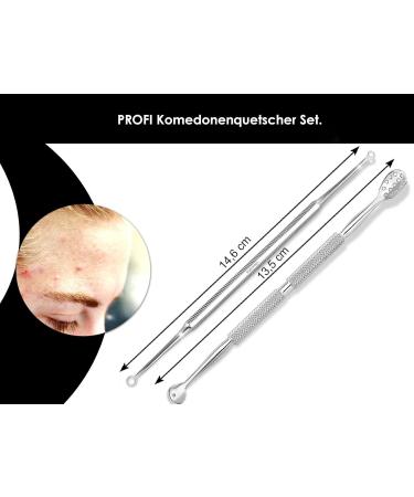 Professional Comedone Squeezer Set | Blackhead Remover & Comedone Lifter | 2-Piece Milia Knife Set for Flawless Skin - Buy Online on SooperMarket.com