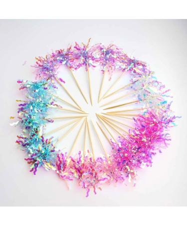 50Pcs Firework Cupcake Toppers Cocktail Food Fruit Toothpick Holiday Cake Decoration Cake Toppers Picks for Christmas Party Birthday Wedding Cake Decoration Party Favors Supplies Random Color - Buy Online on SooperMarket.com