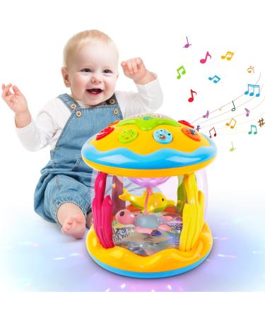 M zimoon baby toys from 6 months rotating projector children's toys with light & music children gifts for 6-18 months of educational toys for toddlers music toys from 1 2 year girls boys