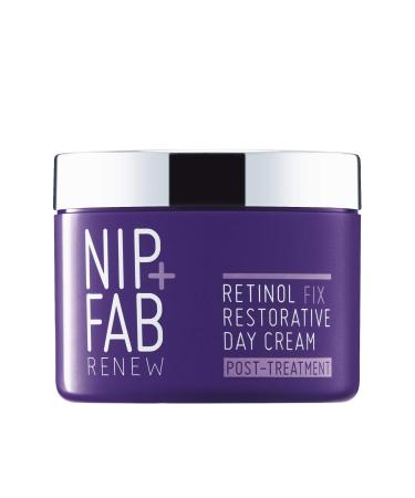Nip + Fab Retinol Fix Restorative Day Cream Post-Treatment Retinol Face Cream with Hyaluronic Acid and Panthenol and bisabolol Anti-Aging Daytime Facial Moisturizer 1.7 Fl Oz