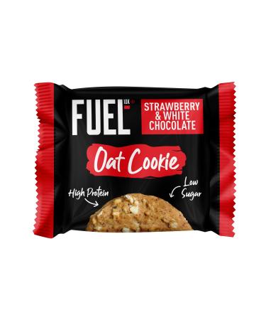 FUEL10K High Protein Breakfast Oat Cookie Strawberry and White Chocolate 50g