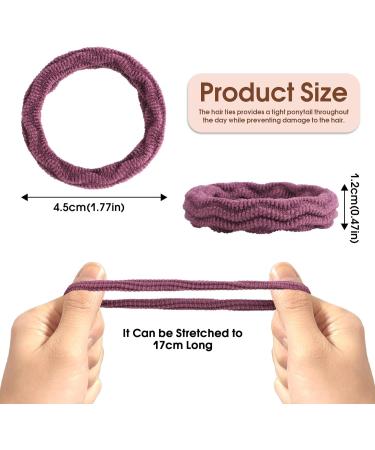 120 Pieces Seamless Hair Ties Hair Bobbles for Women Elastic Hair Ties No Damage Thick Hair Bands Women Girls Ponytail Holders for Thick Heavy and Curly Hair (10 Colors) - Buy Online on SooperMarket.com