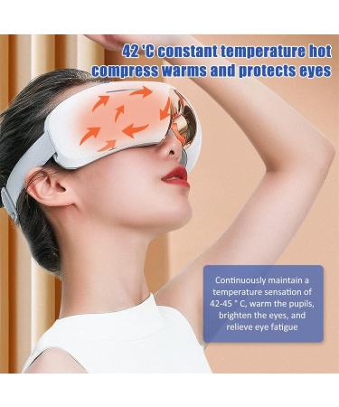 Rechargeable Eye Massage Device - Warmth & Vibration Glasses for Sleep Quality Dark Circles & Swollen Eyes - Buy Online on SooperMarket.com