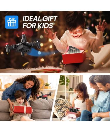 Holy Stone HS190 Foldable Mini Nano RC Drone for Kids - Portable Pocket Quadcopter with Altitude Hold, 3D Flips, Headless Mode - Easy to Fly for Beginners - Black - Buy Online on SooperMarket.com