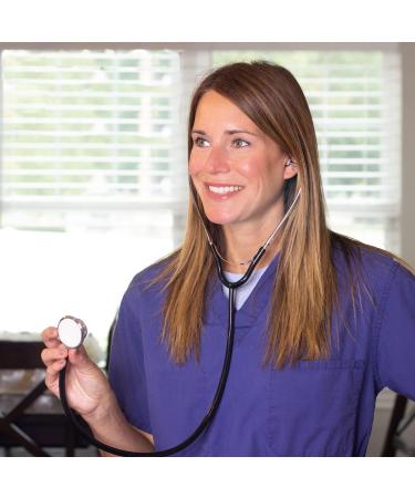 MABIS Dual Head Stethoscope for Adults - High Quality Listening to Body Sounds 22 Inch Y Tubing Black - Perfect for Medical Professionals - Buy Online on SooperMarket.com