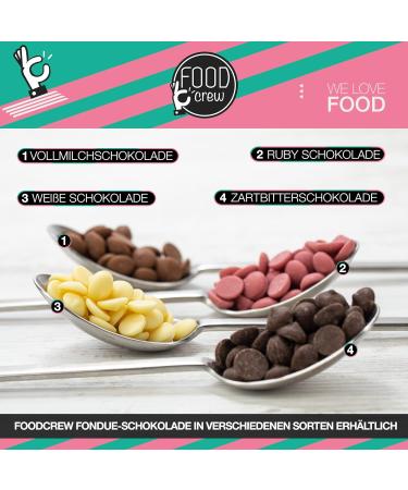 Buy Food Crew 900g Belgian Whole Milk Chocolate for Fondue & Fountains - Perfect Chocolate Coating Drops - 10 Individually Packed Portion Bags - Buy Online on SooperMarket.com