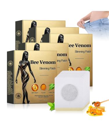 Todahof Bee Venom Slimming Plasters Bee Venom Plasters for Weight Loss Bee Venom Plaster Bee Venom Lymphatic Drainage Slimming Plaster Detox Plaster (5 Boxes)