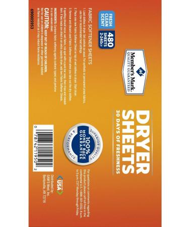 Shop Member's Mark Fabric Softener Sheets (480 ct.) - Premium Quality & International Shipping - Buy Online on SooperMarket.com
