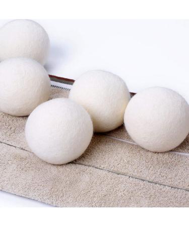 Wool Dryer Balls 6 Pack XL - 100% Organic New Zealand Wool Core - Chemical Free Fabric Softener Alternative by LEVIBASIC - Buy Online on SooperMarket.com