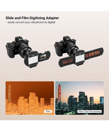 JJC Slide and Film Digitizing Adapter Kit | Negative to Digital Converter for Canon Nikon Sony Lenses | Replace Nikon ES-2 | Marco Lens Compatible - Buy Online on SooperMarket.com