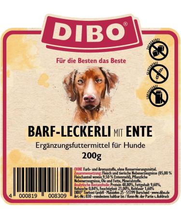 Buy Dibo Barf Treats for Dogs - 200g Wild Lamb & Duck Snacks - Sugar-Free & Healthy Training Treats - Buy Online on SooperMarket.com