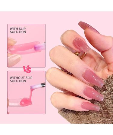 Saviland 150ML Slip Solution Poly Gel Kit for Nail Art - Anti-Stick Liquid with Nail Brush & Clips - Manicure Starter Set for DIY Home & Salon Use - Buy Online on SooperMarket.com