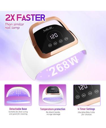 Buy Wisdompark 268W UV LED Nail Lamp - LCD Touch Screen 4 Timer Settings Perfect for Gel Nails - International Shipping - Buy Online on SooperMarket.com