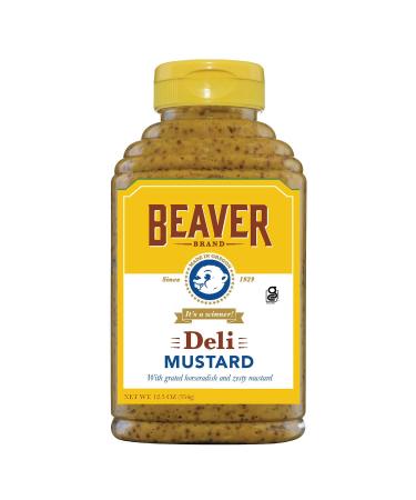 Beaver Deli Mustard, 12.5 Ounce Squeeze Bottle 12.5 Ounce (Pack of 1)