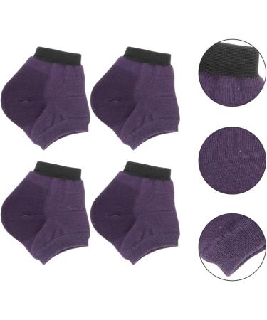 EXCEART 5 Pairs Moisturizing Socks Heel Protector Socks Cracked Heel Repair Anti-crack Socks Spa Socks Heel Socks Silicone Socks Spa Gel Socks Foot Purple Cotton Summer - Buy Online on SooperMarket.com