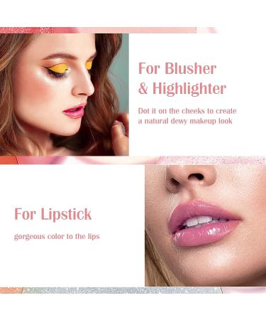U-Shinein 2 Pcs Color Changing Blush & Lip Balm Cream Set - Waterpoof 2-in-1 Blusher Gel for Cheeks & Lips, Moisturizing and Long-Lasting - Color 01 - Buy Online on SooperMarket.com