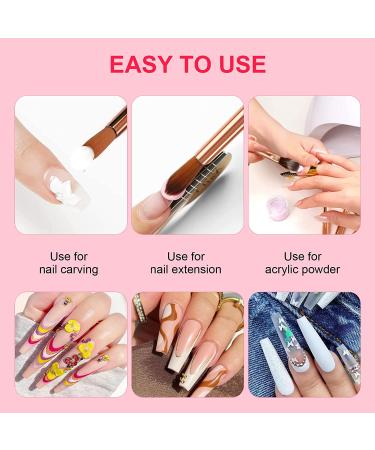 Saviland 7PCS Kolinsky Acrylic Nail Brush Set - Rose Gold Brushes for Acrylic Powder & Nail Extension Kit - Ideal for Nail Art School and Practice - Buy Online on SooperMarket.com