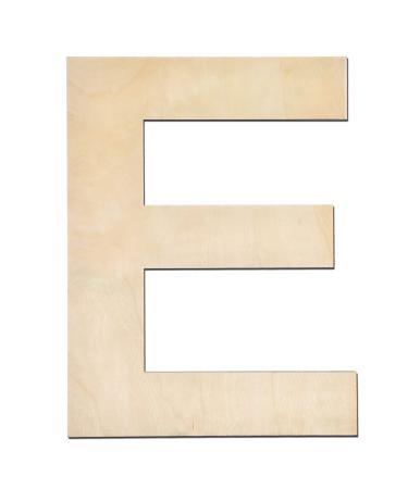 12 Inch Wooden Letter E  1/4 Inch Thick Large Unfinished Wood Letter for Home Wall Decor  DIY Crafts