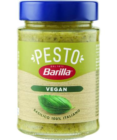 Barilla Pesto Basilico Vegan 1x195g |Gluten-free Italian pasta sauce with basil and cashew nuts vegetarian pasta sauce green pesto basil 195 g (1 Pack)