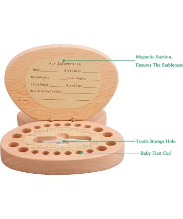 AhfuLife Wooden Rabbit Baby Tooth Keepsake Fairy Box - Lanugo Bottle - First Lost Teeth Holder - Cute Organizer for Boys & Girls - Baby Shower Gift - Medium - Buy Online on SooperMarket.com