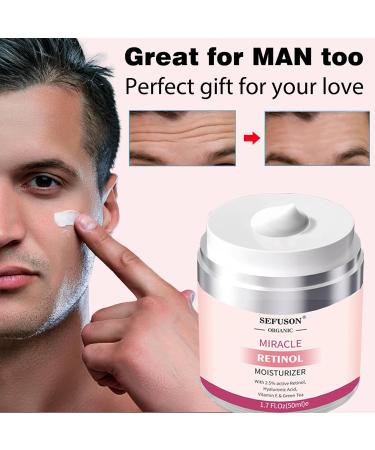 Retinol Moisturizer Cream For Face&Eye Area Anti Aging Wrinkles & Acne & Fine Lines with Vitamin E&Hyaluronic Acid & Jojoba Oil.Best Night&Day Facial Cream.With 2.5% Active Retinol (50Milliliter) - Buy Online on SooperMarket.com