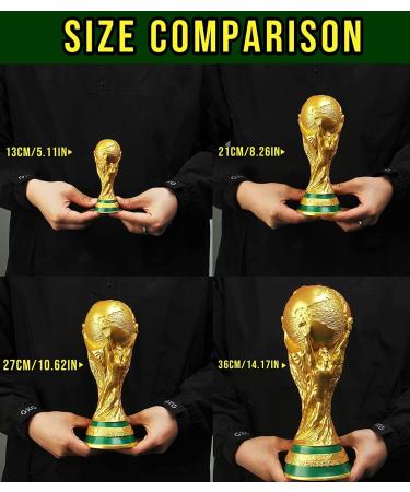 iRojalh World Cup Trophy Replica - 8.3''/10.62''/14.17'' Gold Resin Soccer Collectible for Sports Fans - Buy Online on SooperMarket.com
