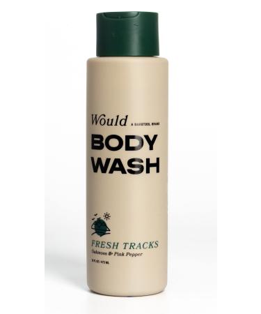 WOULD Fresh Tracks Men s Body Wash (16 oz) - Hydrating Soap for Dry Skin - Moisturizing Cleansing Skincare - Exclusive Barstool Sports Brand - Woody Oakmoss and Floral Pink Pepper - Gift for Men