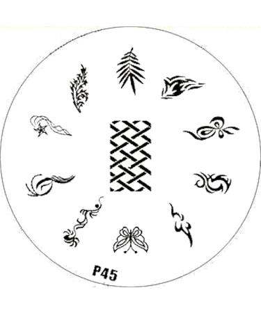 STAMPING STENCIL # P-45 ++Snowman cat bear++
