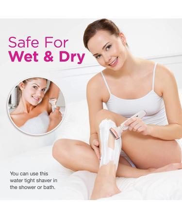 Women's Electric Razor & Shaver - Painless 2-in-1 Wet/Dry Hair Removal for Face, Legs & Underarms - USB Rechargeable Cordless - Buy Online on SooperMarket.com