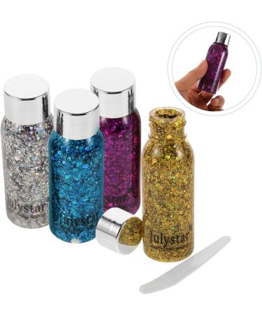 Gogogmee 4pcs Set Colorful Eye Shadow Body Glitter Festival Glitter Gel Glitter Body Lotion Liquid - Buy Online on SooperMarket.com