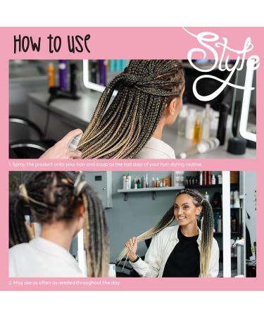 immetee Locks Braid Spray Hair Spray for Braids Locks Twists and Cornrows Refresh Itchy & Dry Scalp Moisturizes High Shine for Dull Hair. 150ml/5.07fl.oz - Buy Online on SooperMarket.com