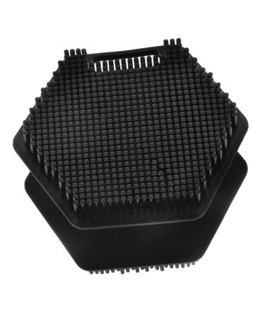 HAPINARY Face Brush Face Scrub Silicone Facial Scrubber Silicone Facial Cleansing Brush Facial Cleansing Brush Exfoliator Face Wash Brush Silica Gel Double Sided Makeup Brush 6.50X6.50X4.00CM Black