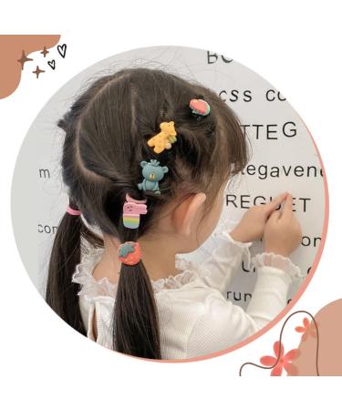 30 Cute Cartoon Animal Hair Ties for Girls in Metal Box - Thin Elastic Bands for Children s Hair Jewelry - Buy Online on SooperMarket.com