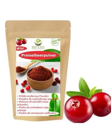 Cranberry powder 200 g I 100% natural I fruit powder from wild cranberries I natural I from controlled wild collection