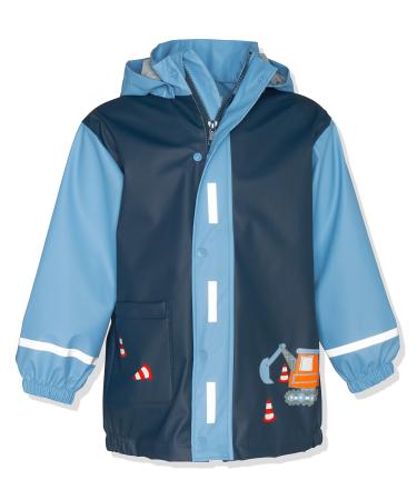 Playshoes Unisex Kid's Regenjacke Wind and Waterproof Raincoat Rainwear 128 Construction site