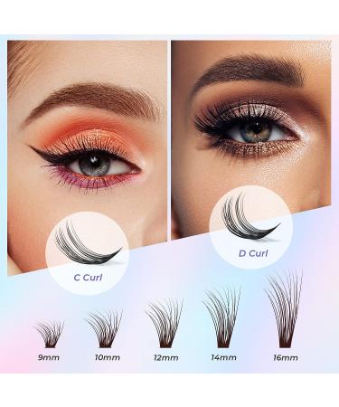 MAEXUS 240 Clusters 40D C Curl Mega Volume Wispy Eyelash Extensions DIY Kit - 0.07D 9-16mm Mix - Buy Online on SooperMarket.com