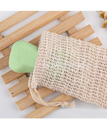 Nuoshen 2 Pcs Sisal Soap Bag - Natural Organic Exfoliating Soap Saver Pouch for Foaming & Drying Soaps - Buy Online on SooperMarket.com