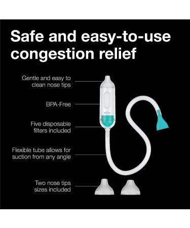 Braun Manual Nasal Aspirator for Infants and Toddlers - Gentle Nasal Suction with Two Nose Tips - Buy Online on SooperMarket.com
