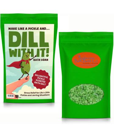 Dill with It Pickle Bath Soak - Premium Dill Pickle Scented Bath Salts for Teens | Funny Stocking Stuffers & Gift Idea for Pickle Lovers - Buy Online on SooperMarket.com