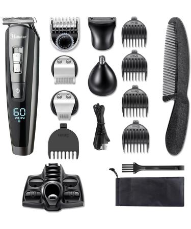 Hatteker 5-in-1 Hair Clipper & Beard Trimmer Kit for Men - Cordless Waterproof Groomer USB Rechargeable Precision Trimmer - Buy Online on SooperMarket.com