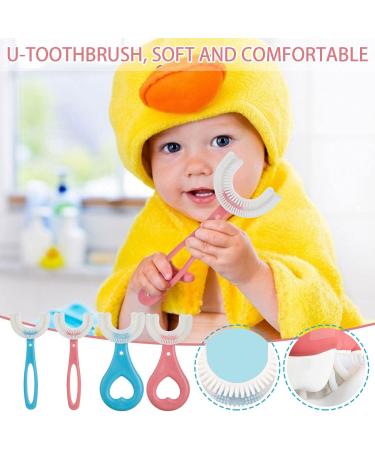 BfnzBdnz Kids Toothbrushes U- Shaped Toothbrush Soft Silicone Brush Head Toothbrush Oral Teeth Cleaning Toothbrush for Children's Soft Toothbrush 360 Silicone U-Shaped Toothbrush Toddlers Pink Pink-m - Buy Online on SooperMarket.com