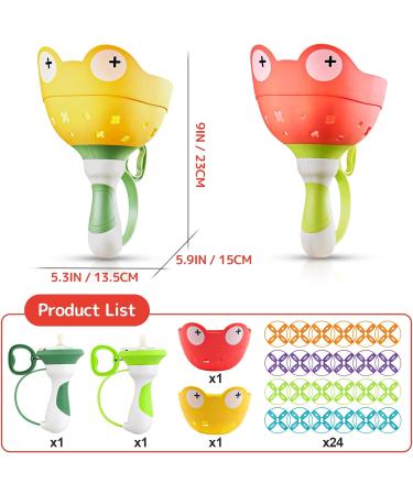 Shop Outdoor Toys for Kids Ages 4-8 | 24 Discs Flying Saucer Launcher & Propeller Toys - Perfect for Garden Fun! - Buy Online on SooperMarket.com