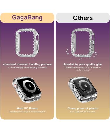 Bling Bumper Case Compatible with Apple Watch Series 6 5 4 Se 44mm Diamond Protective Face Cover for Women Hard PC Frame Protector for iWatch 44mm Silver Silver 44mm - Buy Online on SooperMarket.com